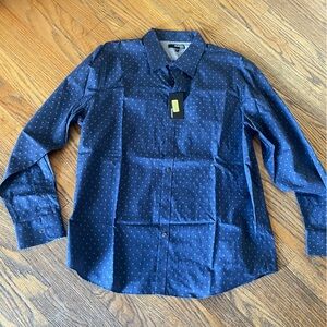 Murano Blue Shirt with White Dots